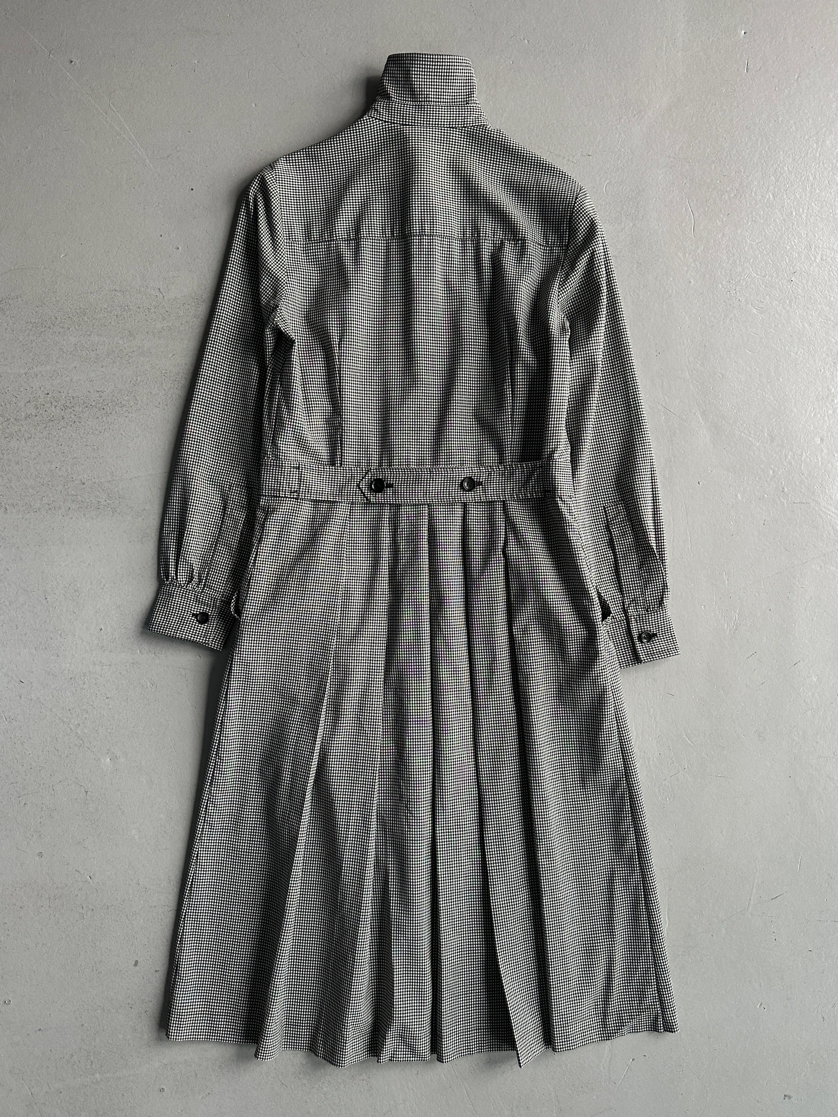 COMME DES GARÇONS - A/W 2018 BUTTONED FRONT GINGHAM CHECK COLLARED DRESS