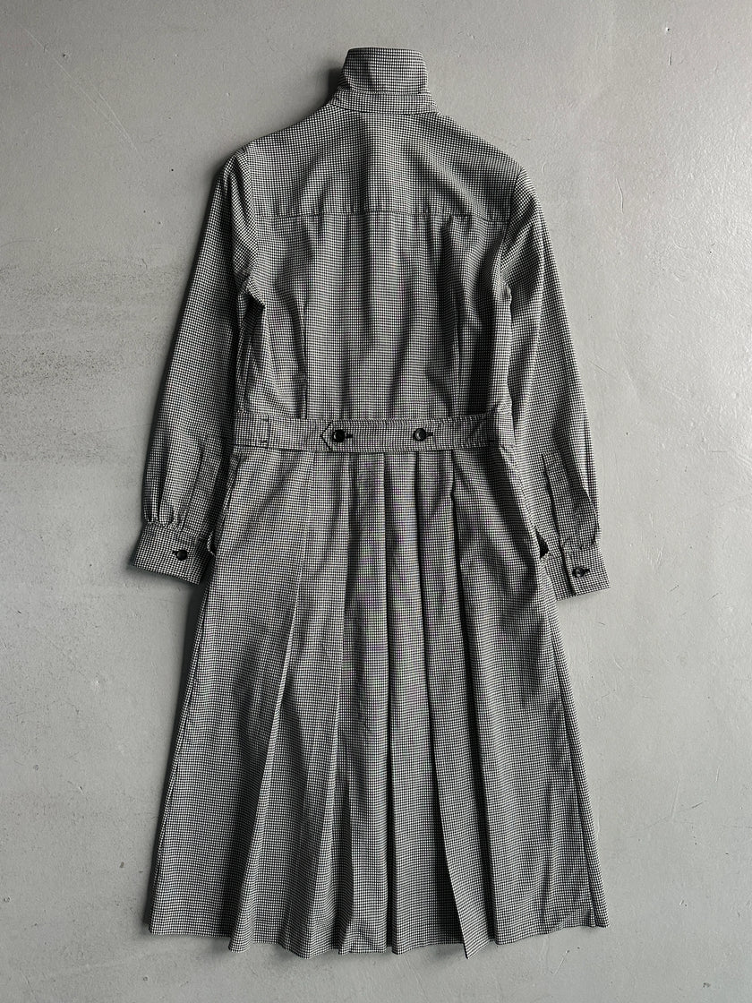 COMME DES GARÇONS - A/W 2018 BUTTONED FRONT GINGHAM CHECK COLLARED DRESS