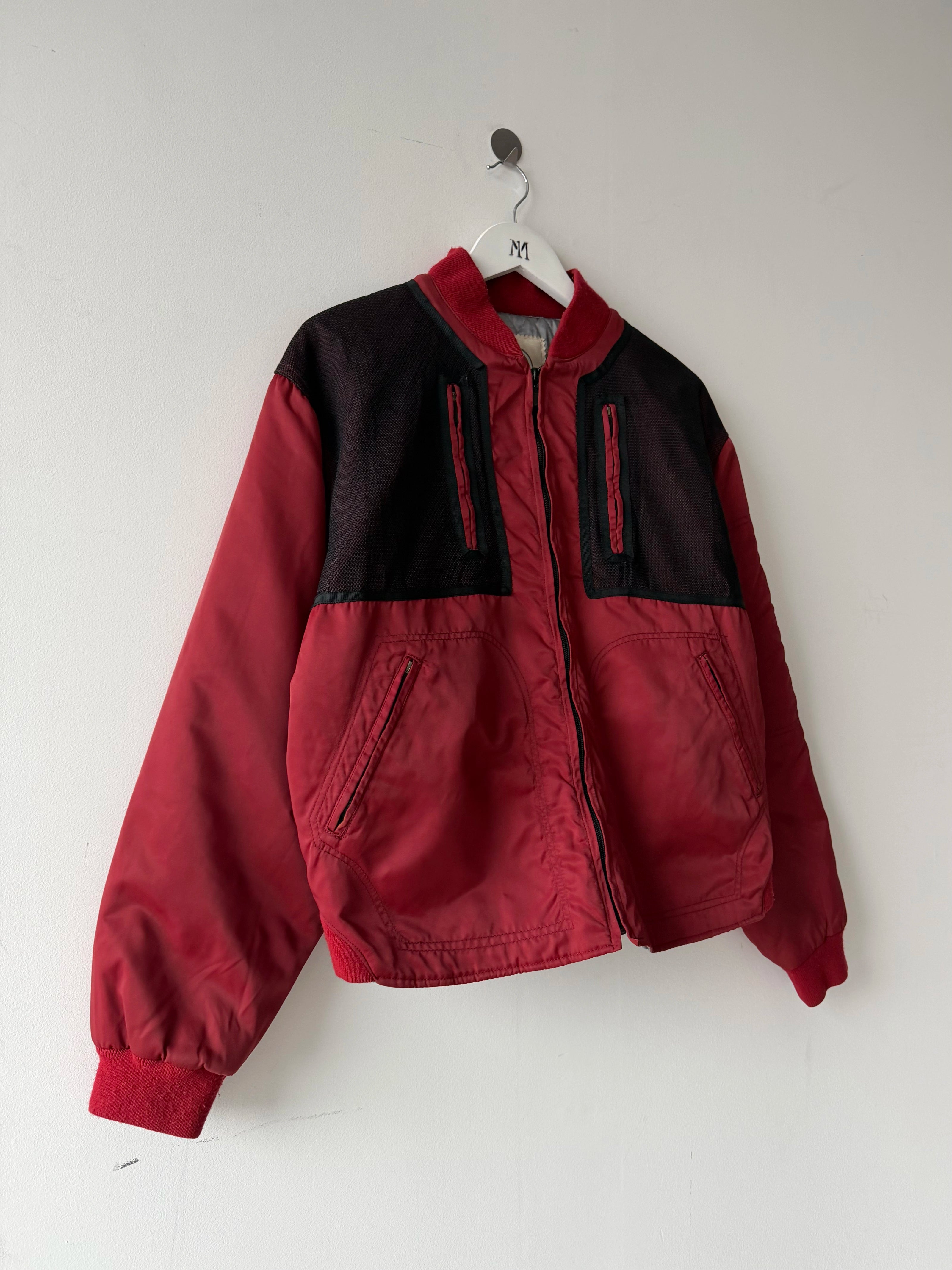 MARITHÉ + FRANÇOIS GIRBAUD - 1990s TECHNICAL BOMBER JACKET WITH MESH DETAILS