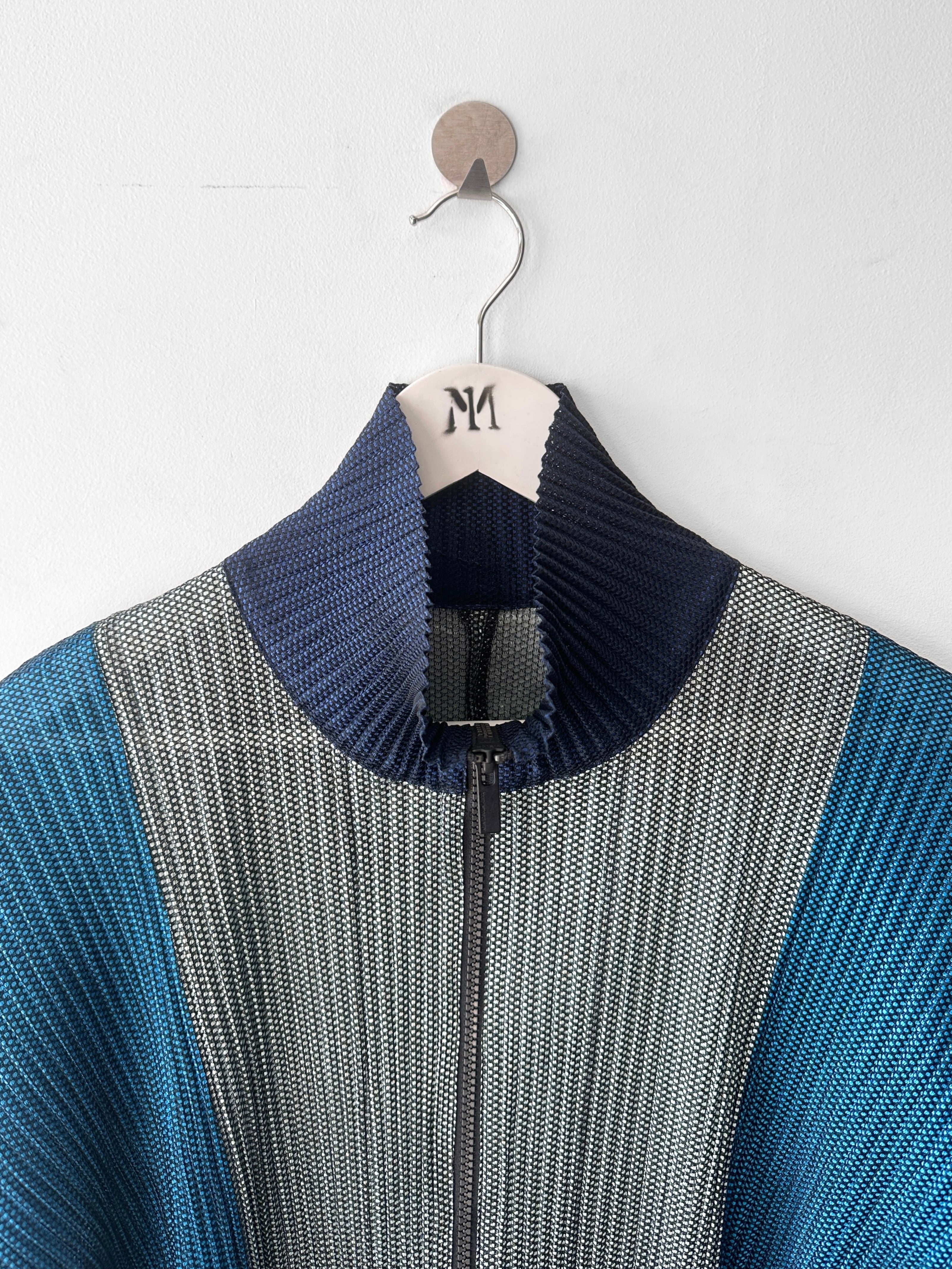 ISSEY MIYAKE - A/W 2013 PLEATED ZIPPED LONG SLEEVE TOP
