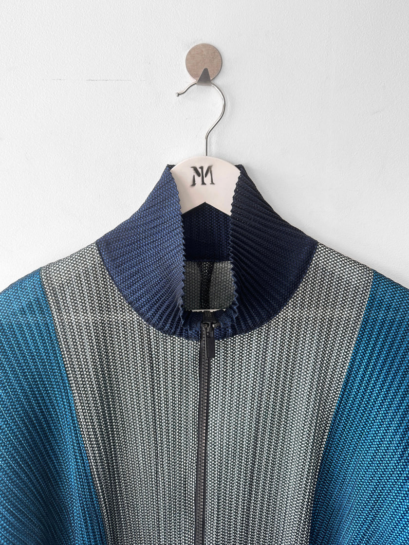 ISSEY MIYAKE - A/W 2013 PLEATED ZIPPED LONG SLEEVE TOP