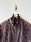 JUST CAVALLI - F/W 2008 DISTRESSED LEATHER BOMBER JACKET