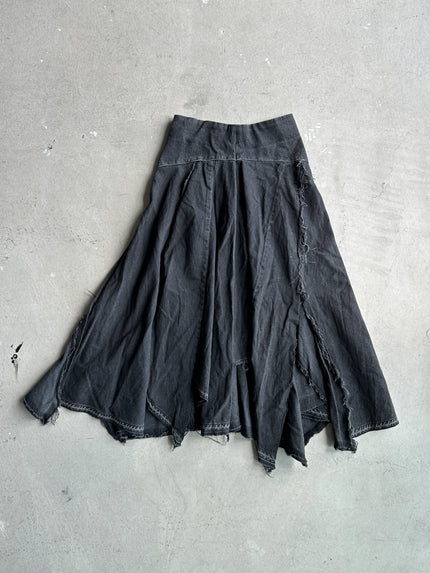 MIHARA YASUHIRO - 2000s ASYMMETRICAL DENIM SKIRT