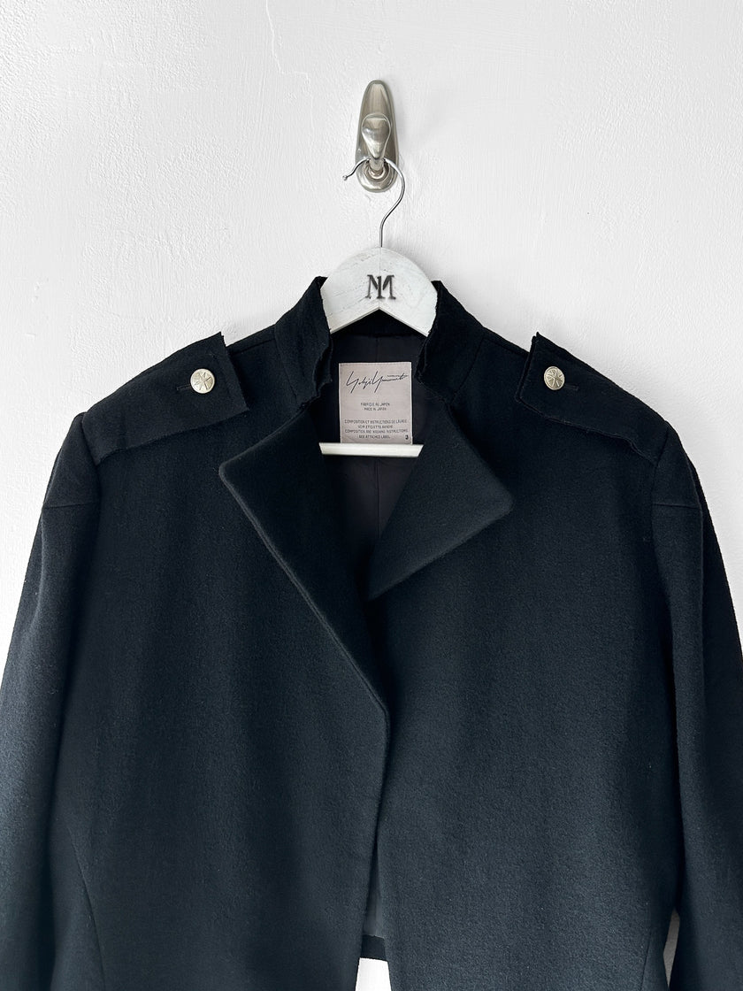 YOHJI YAMAMOTO - F/W 2006 WOOL JACKET WITH DECONSTRUCTED HEM
