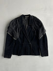 LUISA SPAGNOLI - 1980s VELVET BLAZER WITH LACE DETAILING