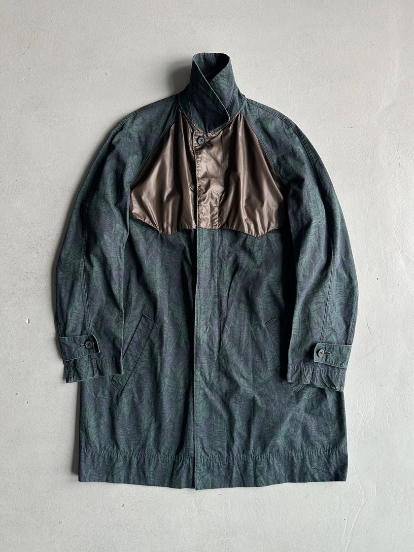 KOLOR - S/S 2014 CONTRASTING YOKE PRINTED TRENCH COAT