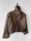 LA MATTA - 1980s PANELED CROP FIT JACKET WITH SHEARLING COLLAR