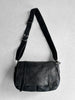 YOHJI YAMAMOTO Y'SACCS - late 1990s-2000s NYLON MESSENGER BAG WITH LEATHER FRONT PANEL
