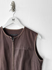ITALIAN LABEL - late 1990s ZIPPED VEST GILET WITH ZIP OFF BACK POCKET PANEL