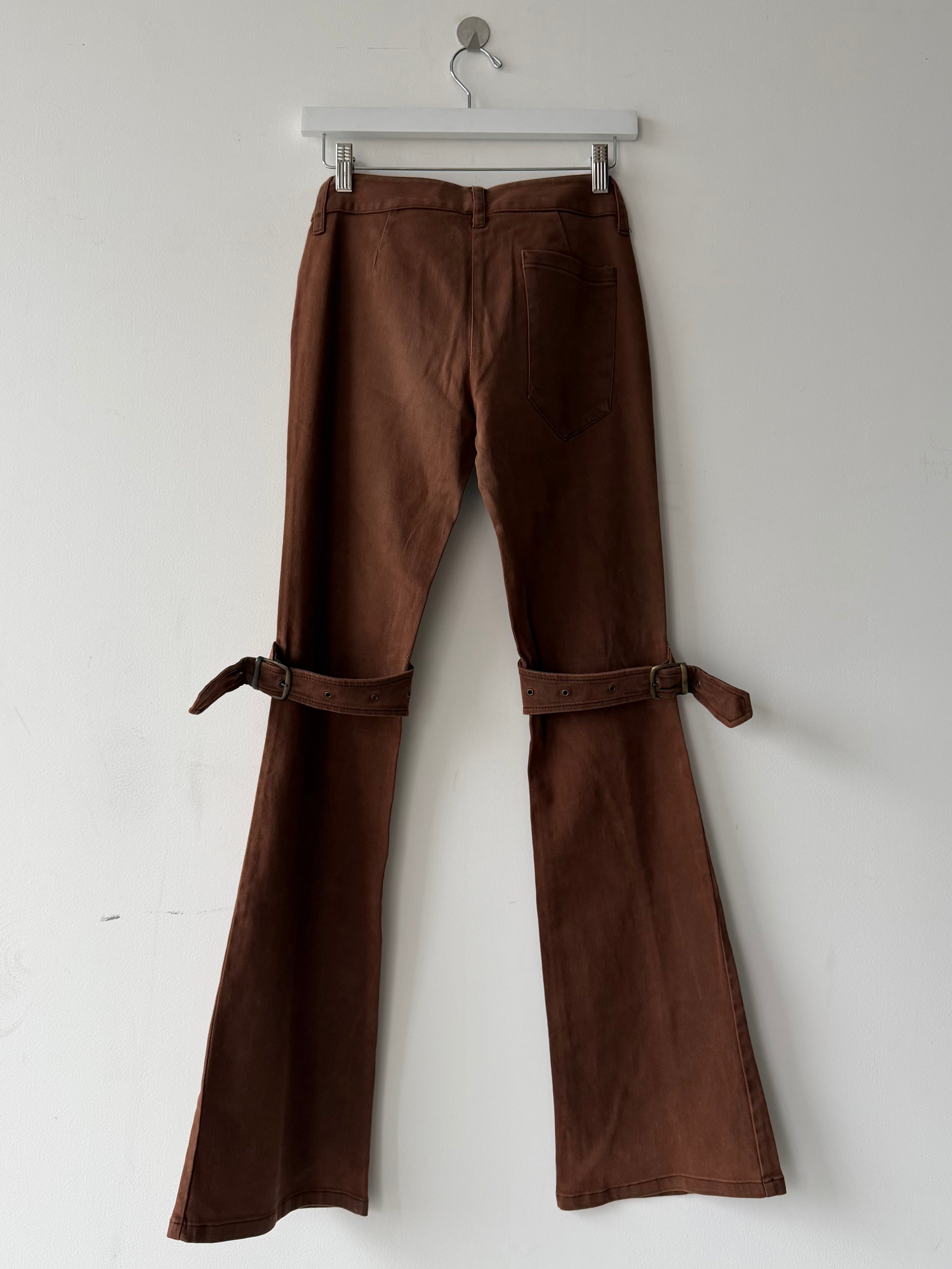 ANDREW MACKENZIE - early 2000s FLARED LEG BONDAGE TROUSERS