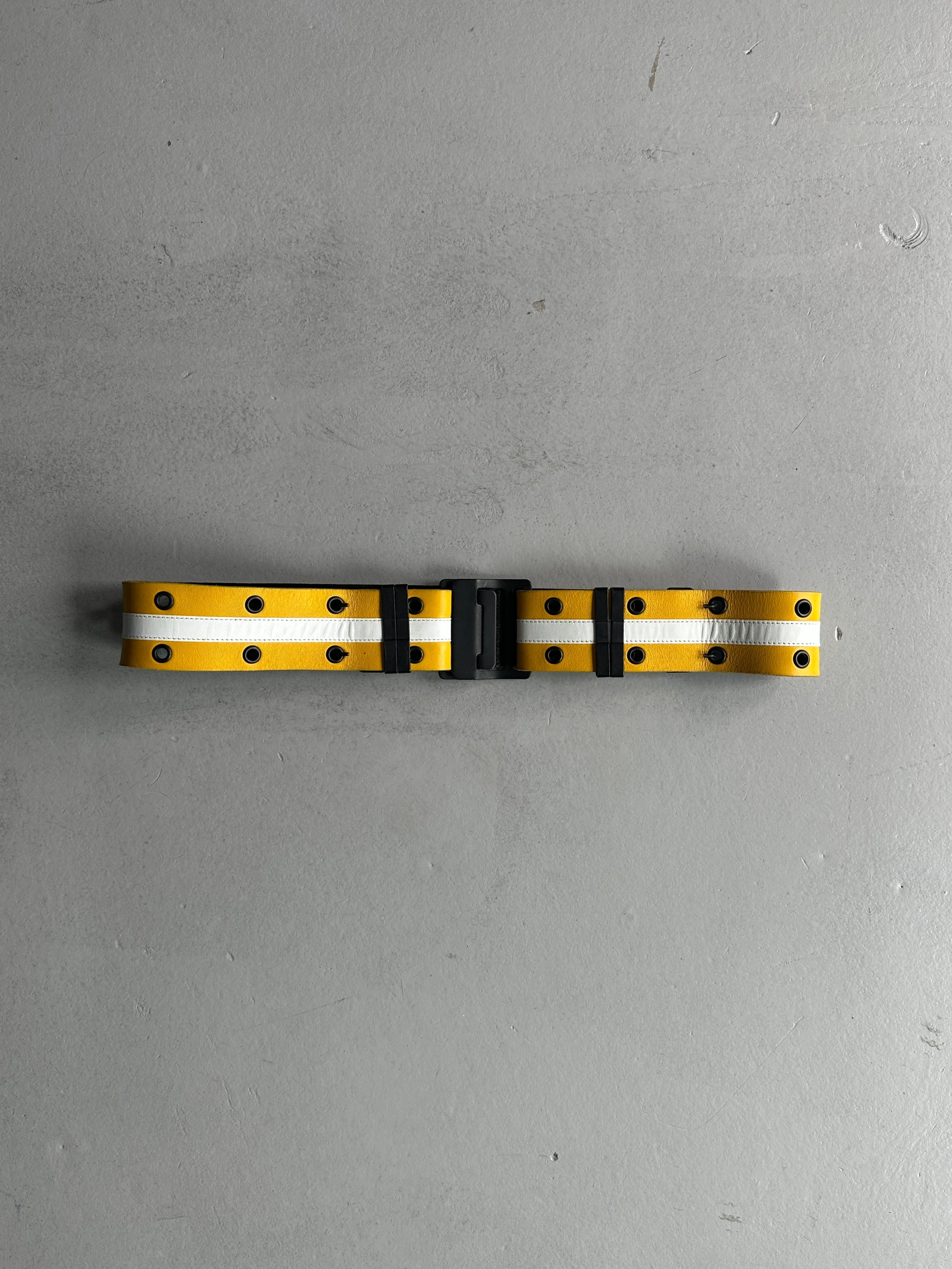 PLEIN SUD - 1990s METAL BUCKLE LEATHER BELT