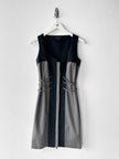 JOHN RICHMOND - 2000s PANELLED DRESS WITH LACING DETAILS AT WAIST