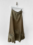 ITALIAN LABEL - 1990s MAXI SKIRT WITH PATCH POCKETS AT THE HEM