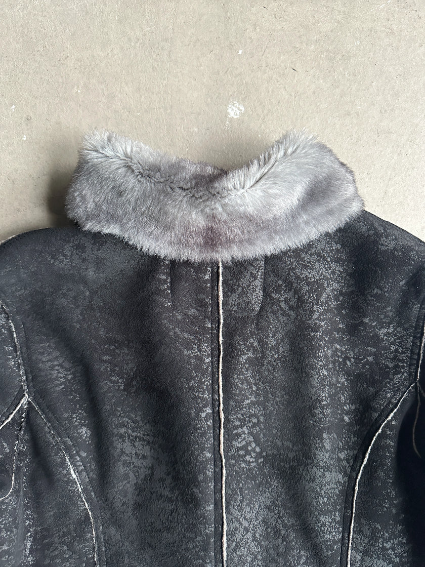 ARMANI JEANS  - 1990s FAUX FUR LONG SHEARLING JACKET