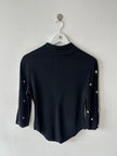 GAETANO NAVARRA - late 1990s KNITTED POLO WITH STUD DETAILS