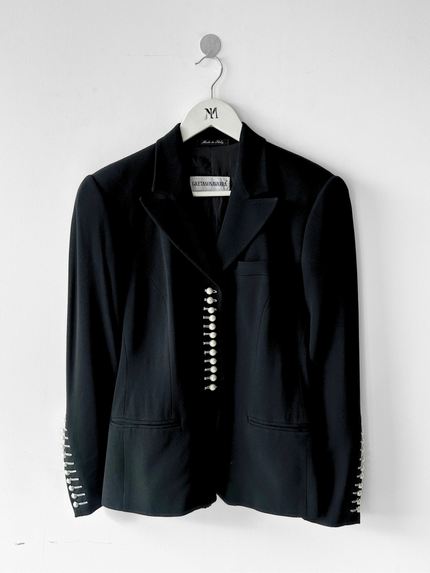 GAETANO NAVARRA - 1990s TAILORED BLAZER WITH PEARL BUTTONS