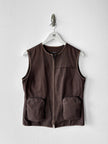 ITALIAN LABEL - late 1990s ZIPPED VEST GILET WITH ZIP OFF BACK POCKET PANEL