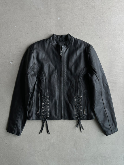 1990s LEATHER BIKER JACKET