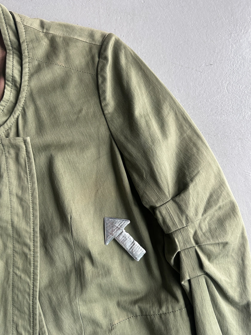 YVES SAINT LAURENT BY STEFANO PILATI - F/W 2006 COLLARLESS JACKET WITH CURVED SLEEVES