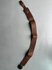 ARMANI JEANS - early 2000s WIDE BELT WITH OVERSIZED ROUNDED BRUSHED BRASS BUCKLE