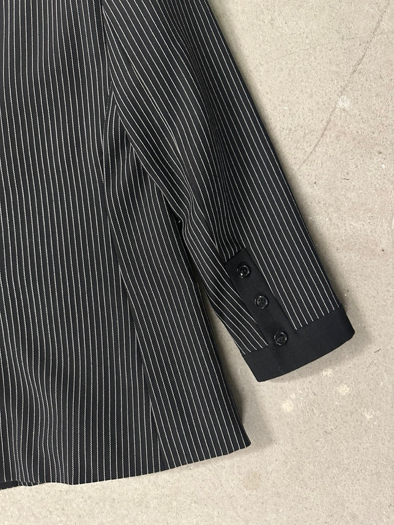 V-NECK PINESTRIPE BLAZER