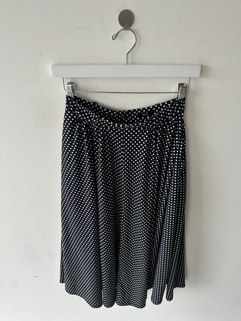 YOHJI YAMAMOTO -  S/S 1996 POLKA DOT FLARED MIDI SKIRT