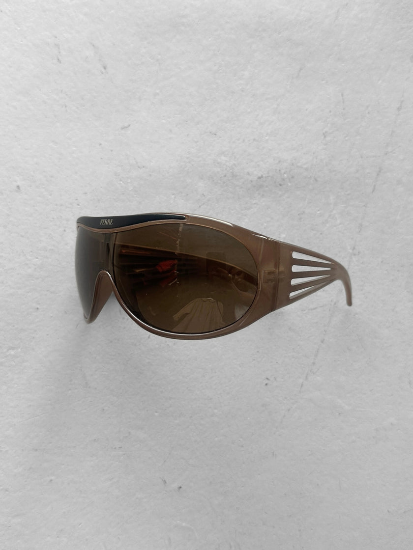 GIANFRANCO FERRÉ - 2000s OVERSIZED SHIELD SUNGLASSES