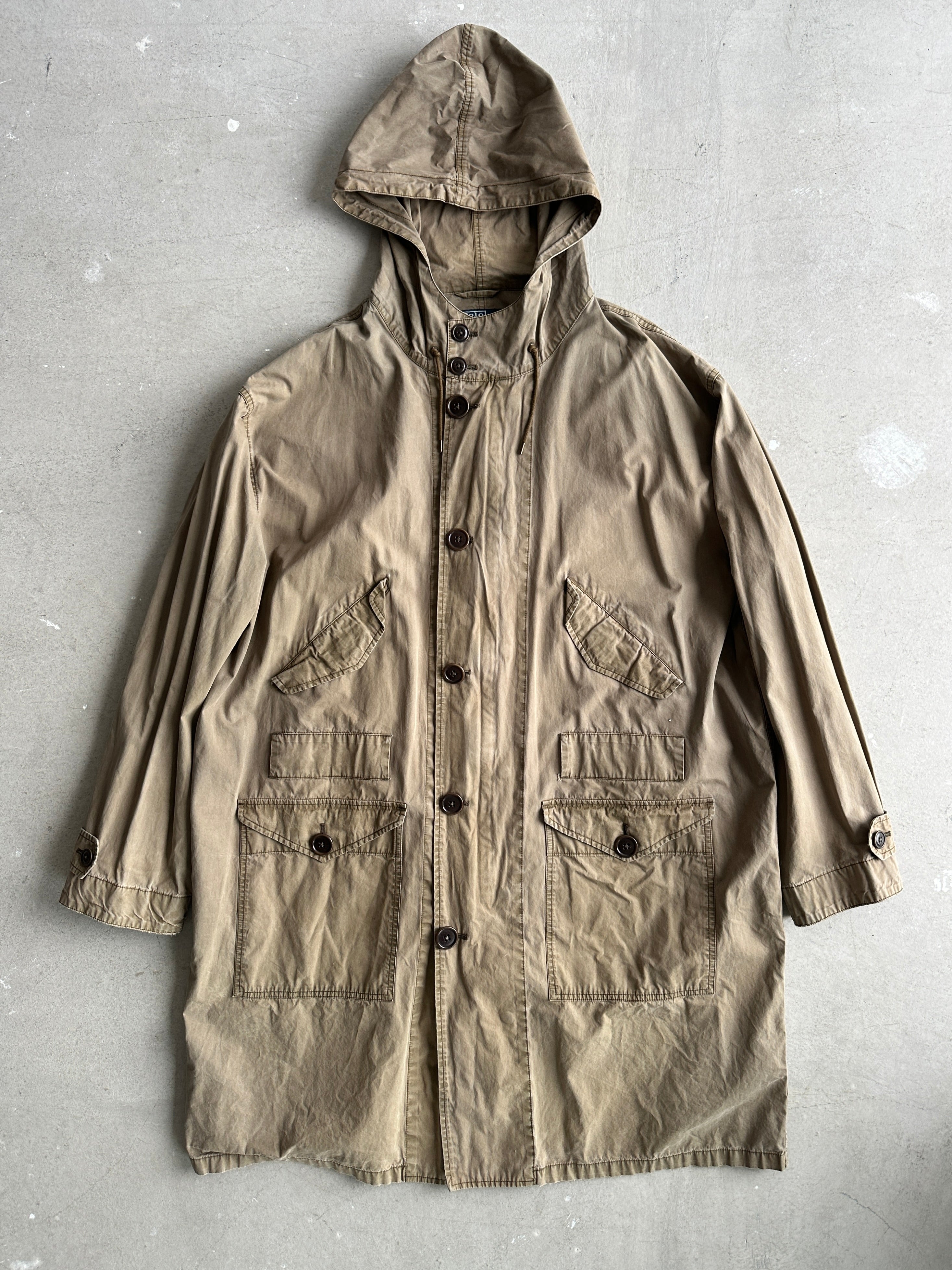 POLO BY RALPH LAUREN- HOODED TRENCH COAT