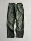 2000s FADED GREEN STRAIGHT FIT JEANS