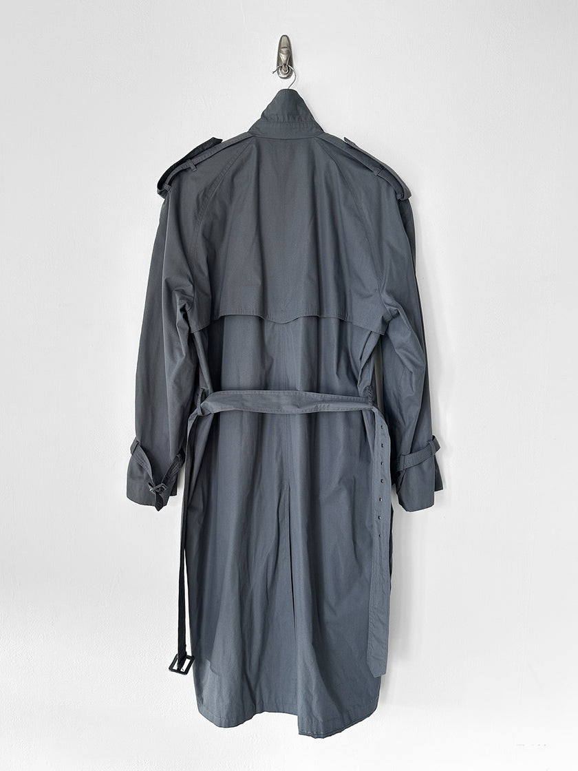 YVES SAINT LAURENT - 1980s LONG TRENCH COAT