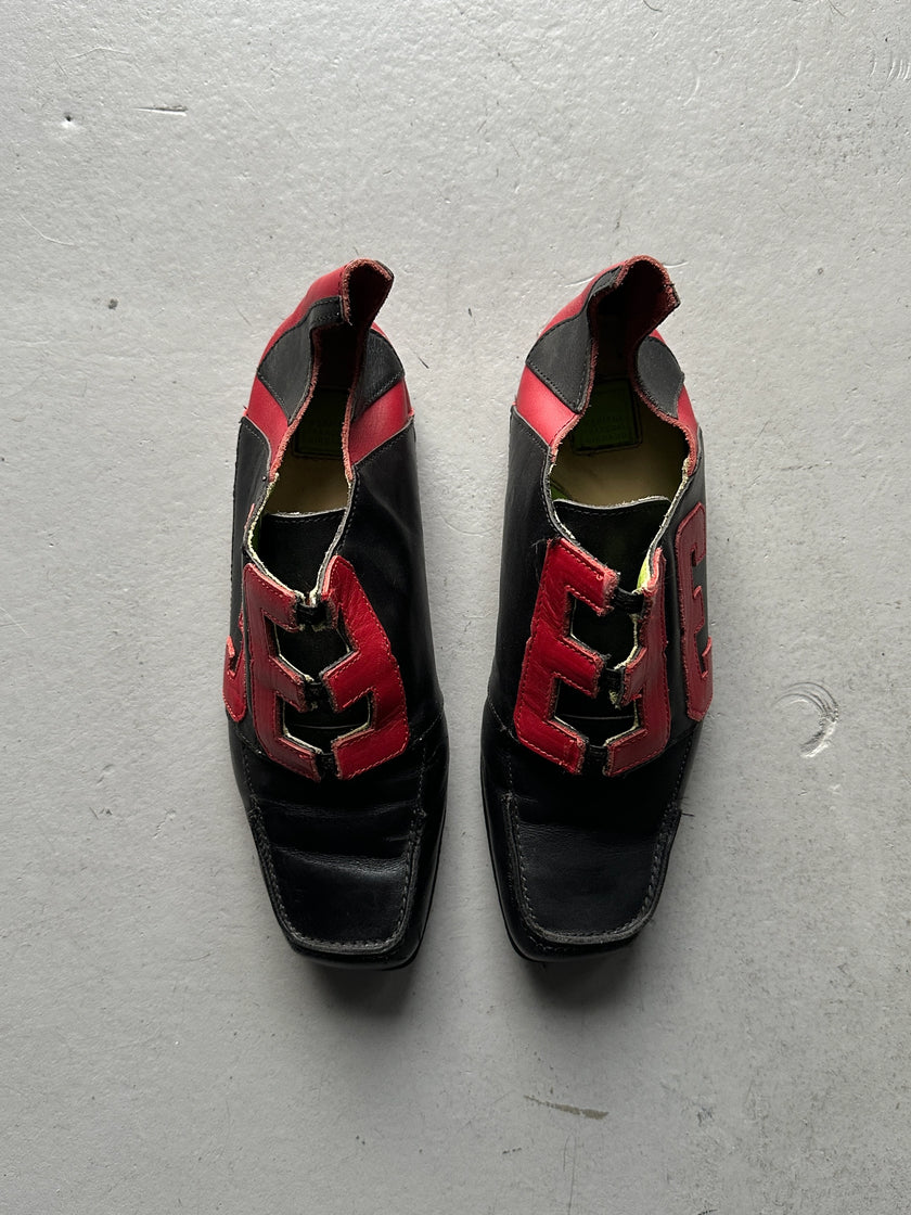 MARITHÉ + FRANÇOIS GIRBAUD - early 2000s SQUARE TOE SLIP ON TRAINERS