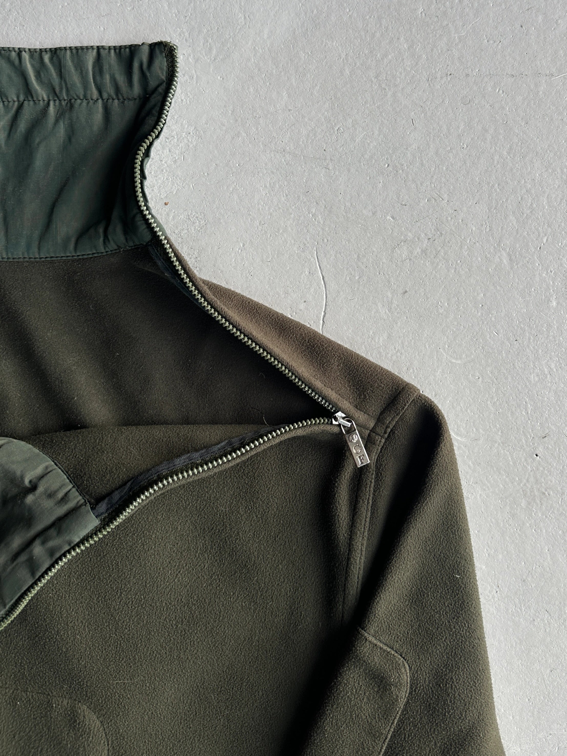 GIANFRANCO FERRÉ SPORT - 1990s SAMPLE FLEECE WITH CONTRASTING NYLON COLLAR