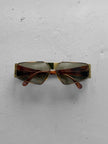 GIANFRANCO FERRÉ - 1990s GEOMETRIC SUNGLASSES WITH TORTOISESHELL ARMS