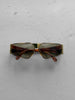 GIANFRANCO FERRÉ - 1990s GEOMETRIC SUNGLASSES WITH TORTOISESHELL ARMS