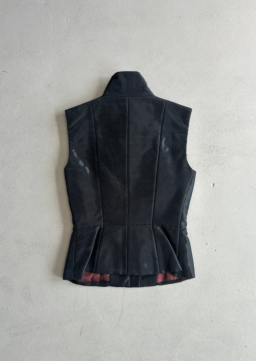KENZO - 1990s GLITTERY CHIFFON VEST JACKET