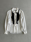 COMME DES GARÇONS - A/W 2010 RUFLLED FRONT SILKY LONG SLEEVE SHIRT