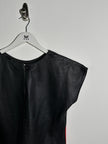 1980s LEATHER TOP WITH CONTRASTING FRONT