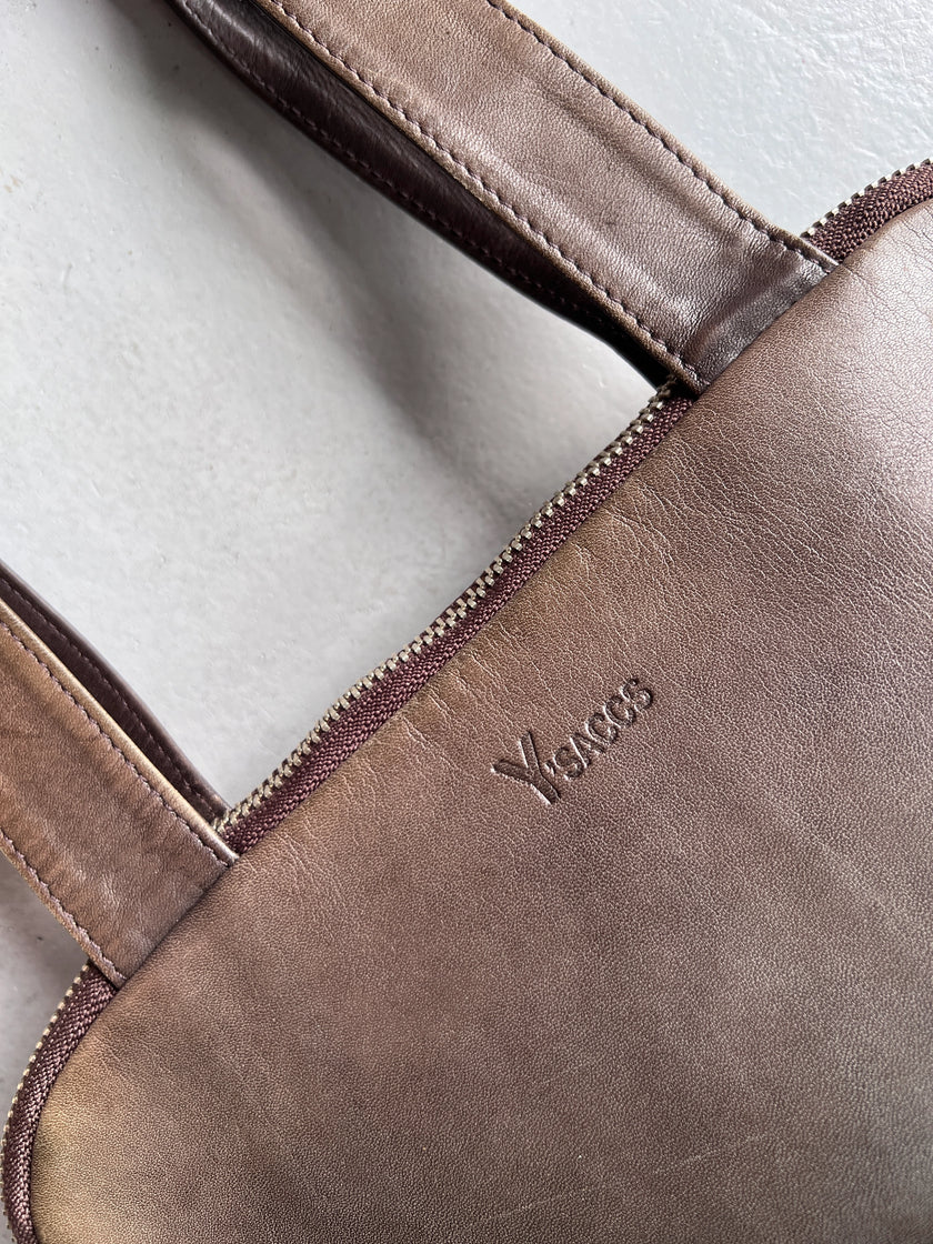 YOHJI YAMAMOTO Y'SACCS - 1990s 2 IN 1 LEATHER AND NYLON BAG