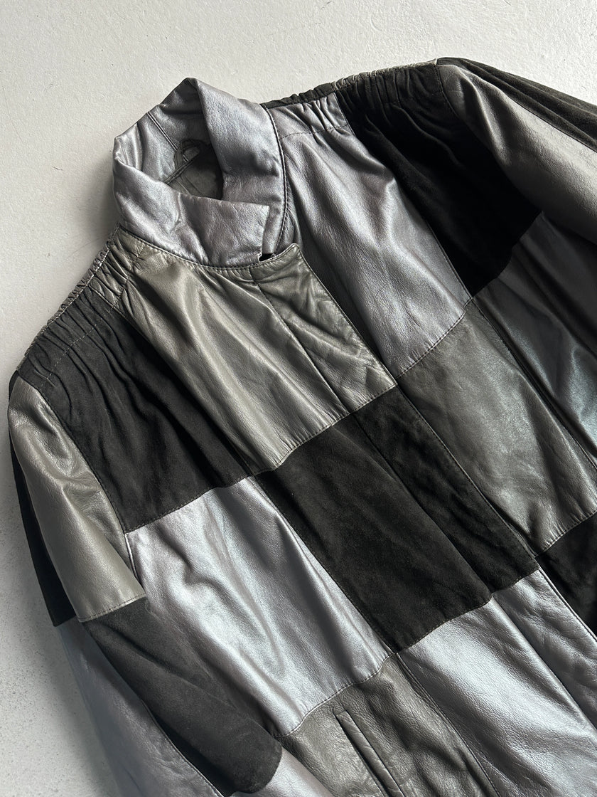 LA MATTA - 1980s PATCHWORK LEATHER AND SUEDE JACKET