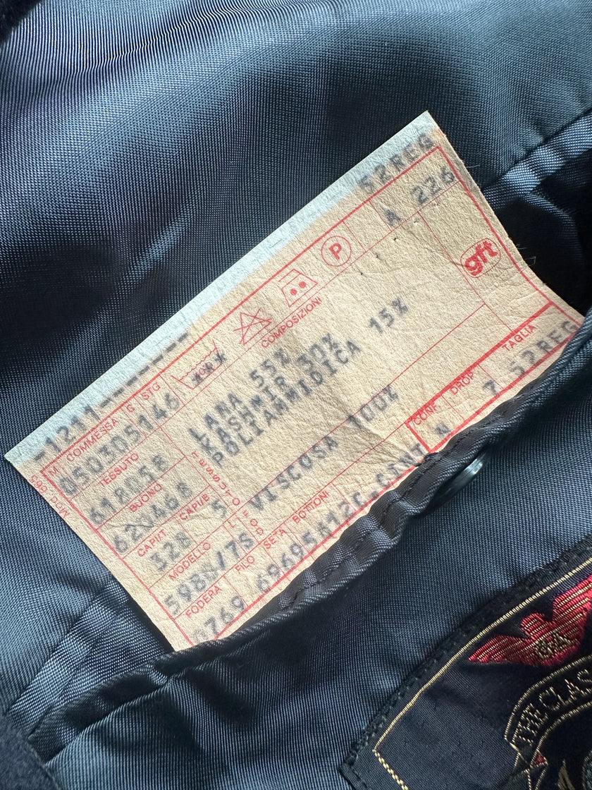 EMPORIO ARMANI - 1980s DROPPED SHOULDERS LONG COAT