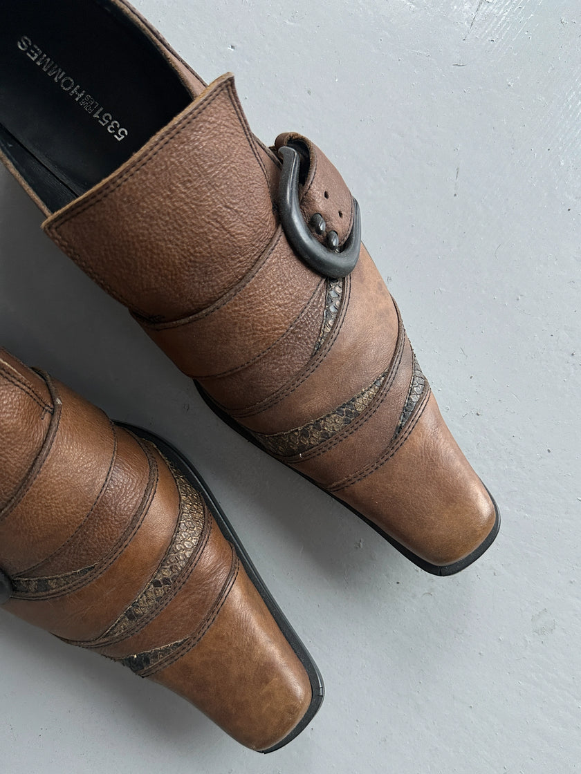 5351 POUR LES HOMMES - early 2000s WESTERN SLIP ON SHOES