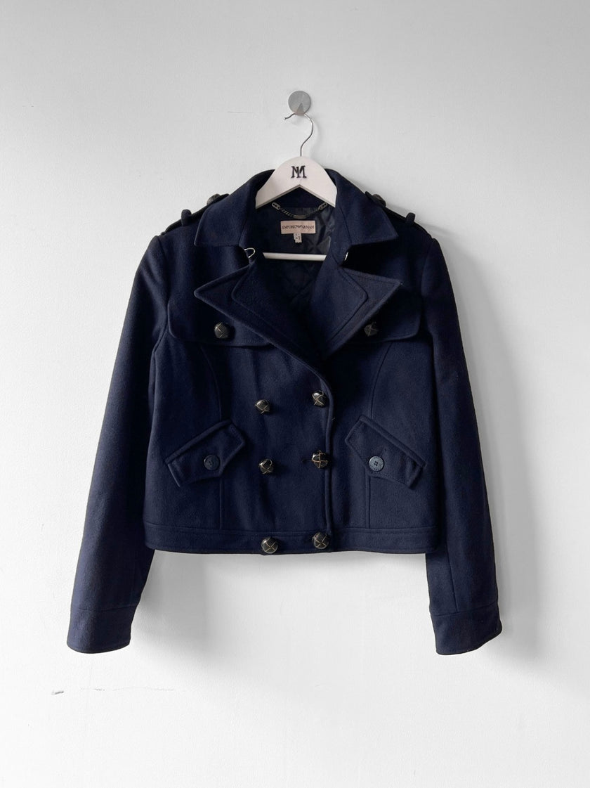 EMPORIO ARMANI - F/W 2006 DOUBLE BREASTED CROP FIT MILITARY JACKET