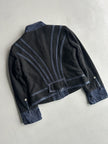 EMPORIO ARMANI - 1980s MAJORETTE WOOL JACKET WITH DENIM DETAILS