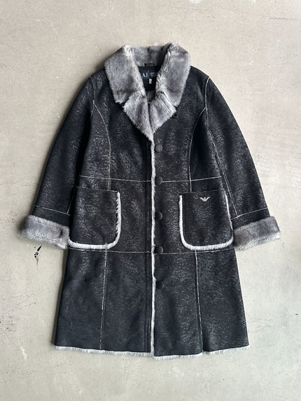 ARMANI JEANS  - 1990s FAUX FUR LONG SHEARLING JACKET