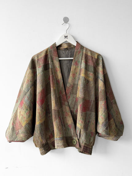 1980s BOXY FIT WRAP FRONT BLOUSON