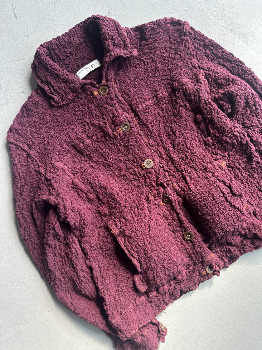 ISSEY MIYAKE ME - 2000s RUCHED JACKET WITH CONTRASTING SEAMS