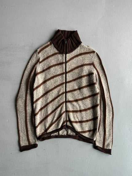 ROBERTO CAVALLI - 2000s OVERSIZED ZIPPED KNIT JUMPER
