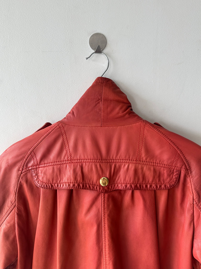 GUCCI - S/S 2009 ROLLED UP SLEEVE SOFT LEATHER BIKER JACKET