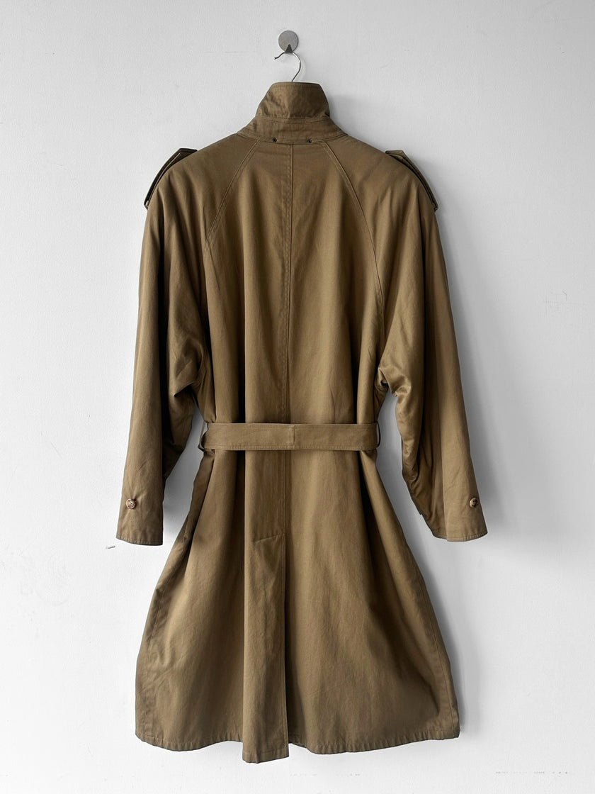 ITALIAN LABEL 1990s BELTED TRENCH COAT
