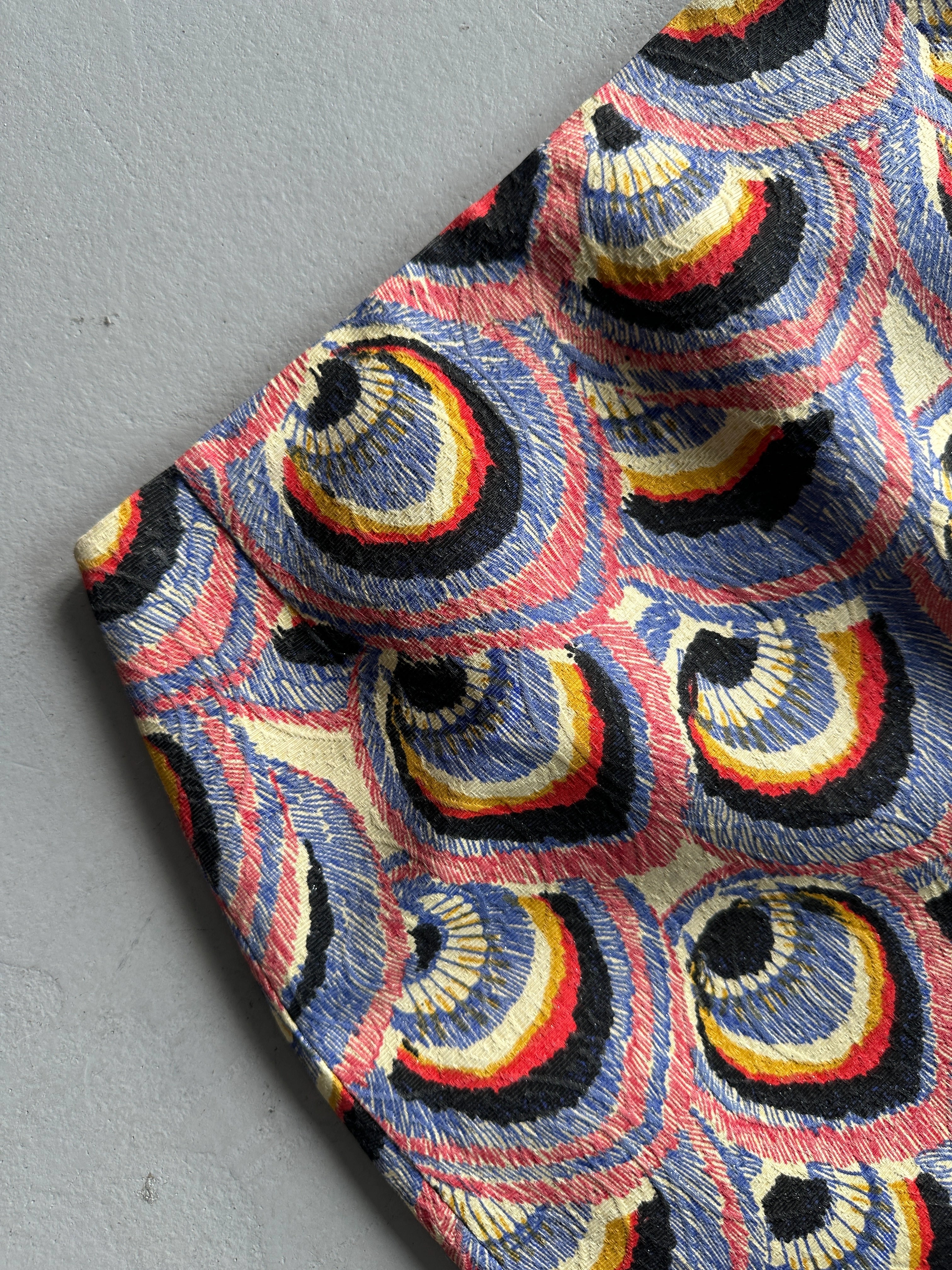 DRIES VAN NOTEN - F/W 2018 PEACOCK PATTERN FITTED SKIRT